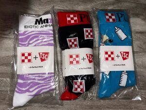 Purina Advertisement Socks 3 Pack Cow Zebra Manna Packaged NWT New Men Women